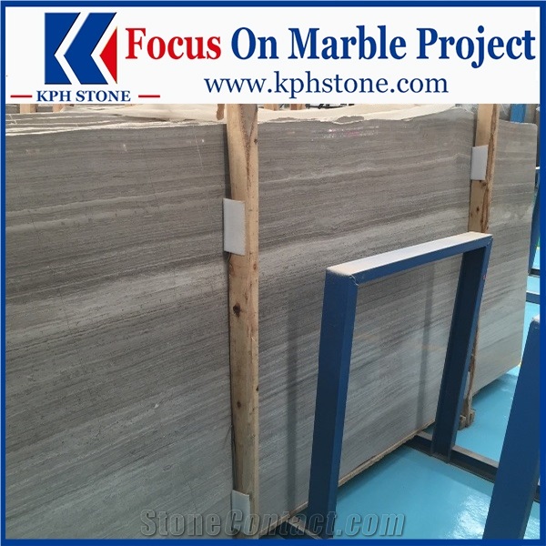 China Grey Wood Grain Marble Slabs&Tiles