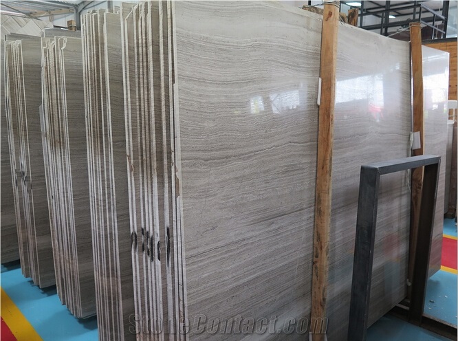 China Wooden Grey Marble Kitchen Floor Tiles