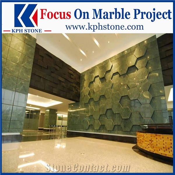 Dandong Green Marble Lobby Floors&Walls Design