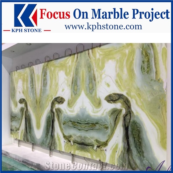 Dreaming Green Marble Floor/Wall Bookmatch