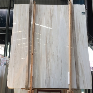Eurasian White Wood Grain Marble Slabs