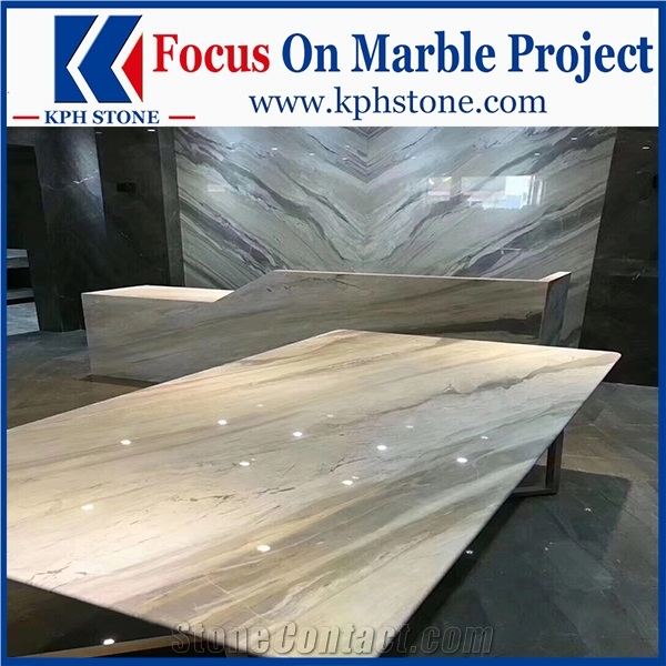 Graniti Drama Semi White Marble Desk, Bureau Tiles