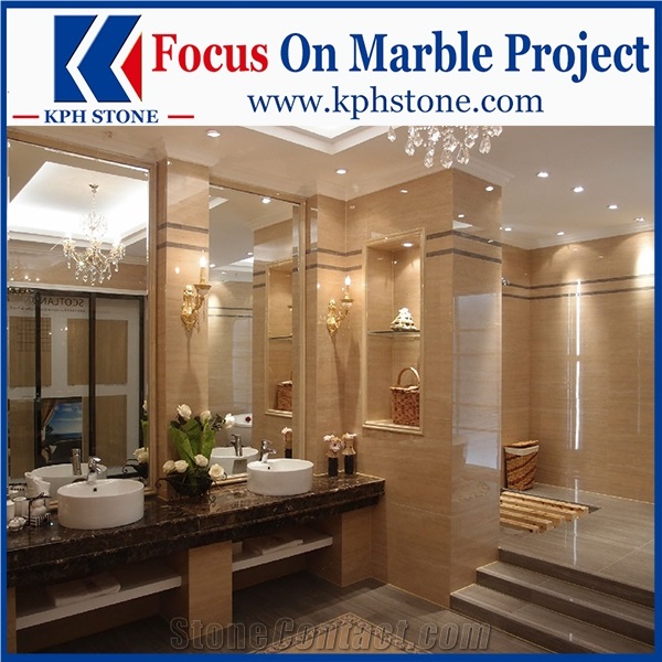 Grey Wood Grain Marble Bathroom Floor Tiles