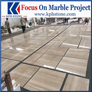 Grey Wood Grain Marble Bathroom Floor Tiles