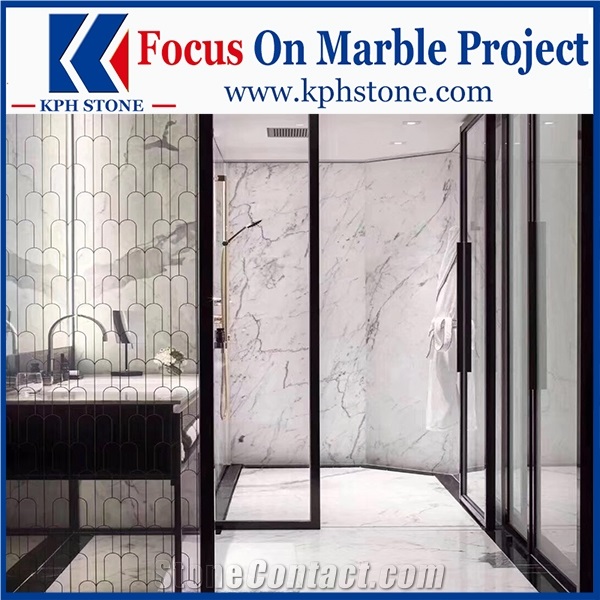 Milas White Marble Bathroom Vanity Countertop&Tops