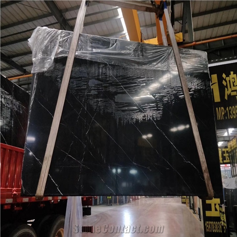 Nero Marquina Marble Slabs for Floor