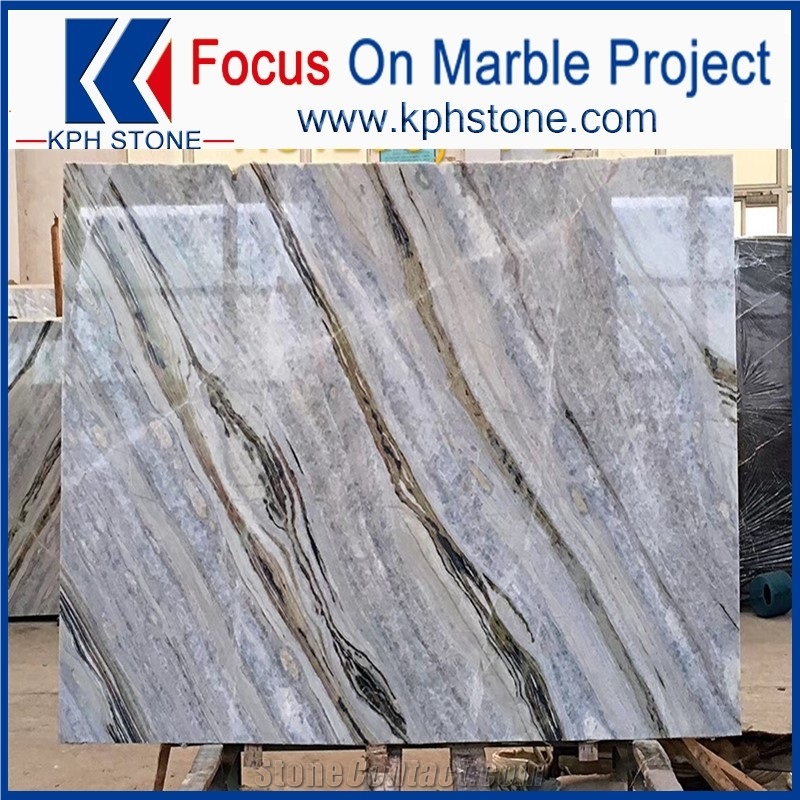 New Changbai Blue Danube Marble Slab
