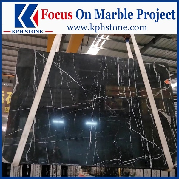 Noir Marquina Marble Slabs for Intercontinental