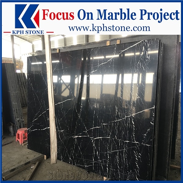 Noir Marquina Marble Slabs for Intercontinental