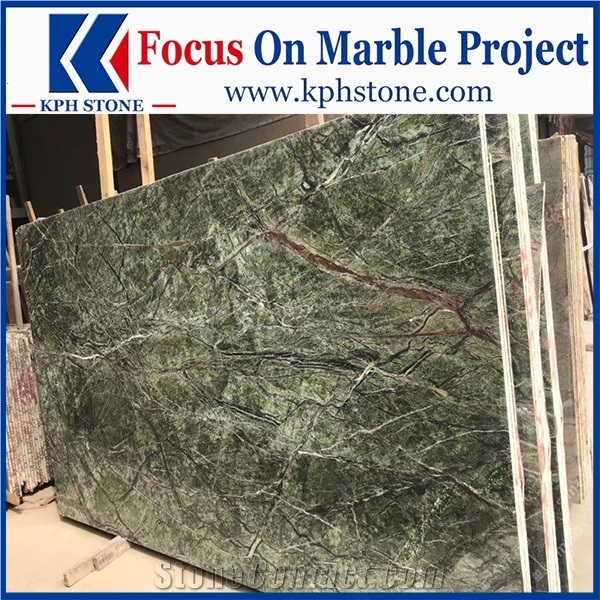 Rain Forest Green Marble Kitchen Countertops&Tops