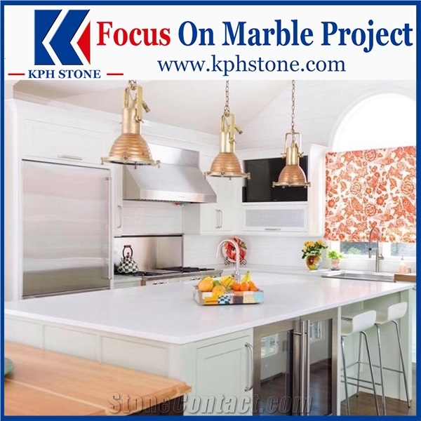 Thassos Semi White Marble Kitchen Countertops&Tops