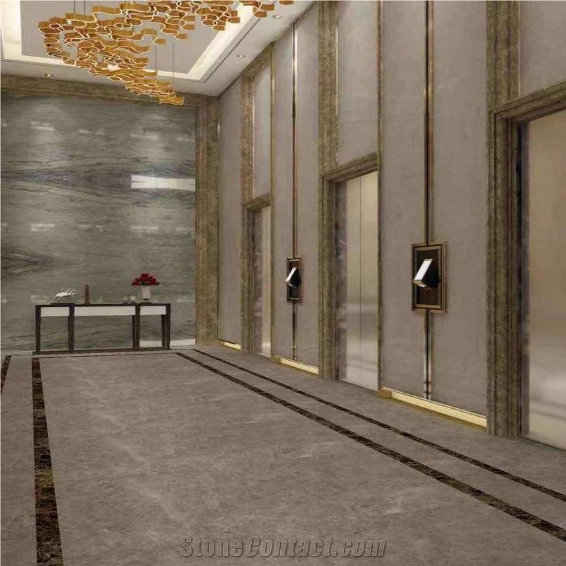 Tundra Grey Marble Slab Tile for Pullman Hotel