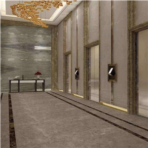 Tundra Grey Marble Slab Tile for Pullman Hotel