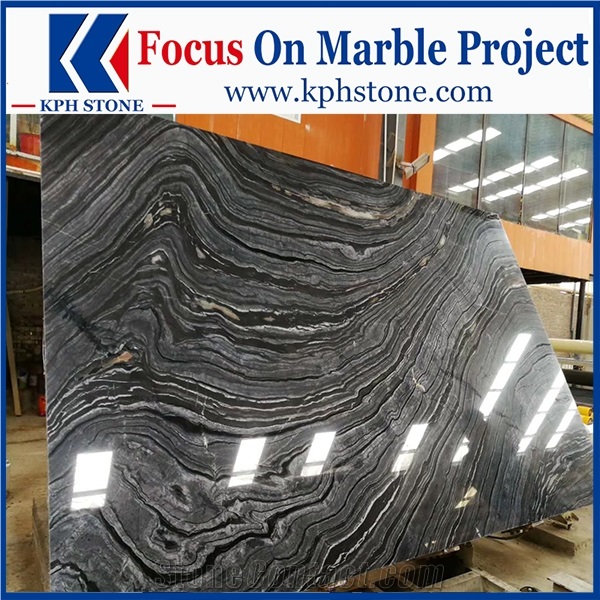 Zebra Black Marble Bathroom Floor Tiles from China