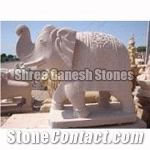 Sandstone Carved Animal Statues