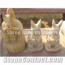Sandstone Carved Animal Statues