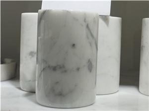 Carrara White Marble Bath Accessories Cup