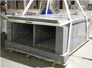 Grey Granite G603 2 Crypt Mausoleum for Family