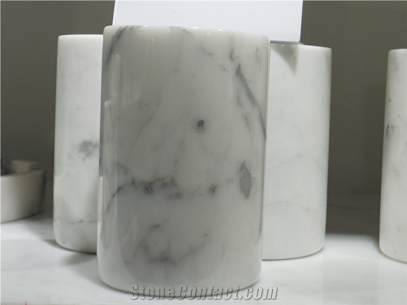Milas Lilac Marble Bathroom Tumbler Cup