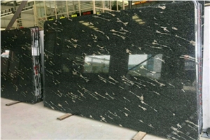 Meteor Black Granite Slabs