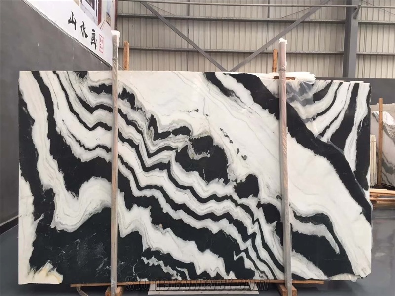 Panda White Marble Slabs, Flooring Tiles