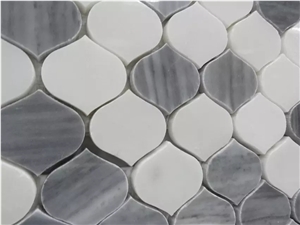 Carrara White Marble Mosaic Tiles Pebble Mosaic