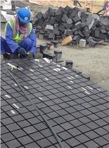 G778 Black Basalt Cubes Paving Stone