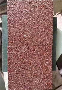 Red Porphyry Flooring Tiles Bush Hammered