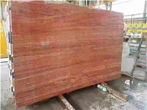 Cheap Red Travertine Stone Slab