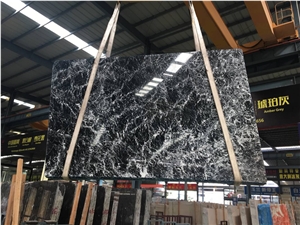 Chinese Snow Black Marble Flooring Tile