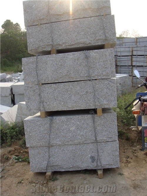 G341 Grey Granite Mushroom Stone Wall Blocks