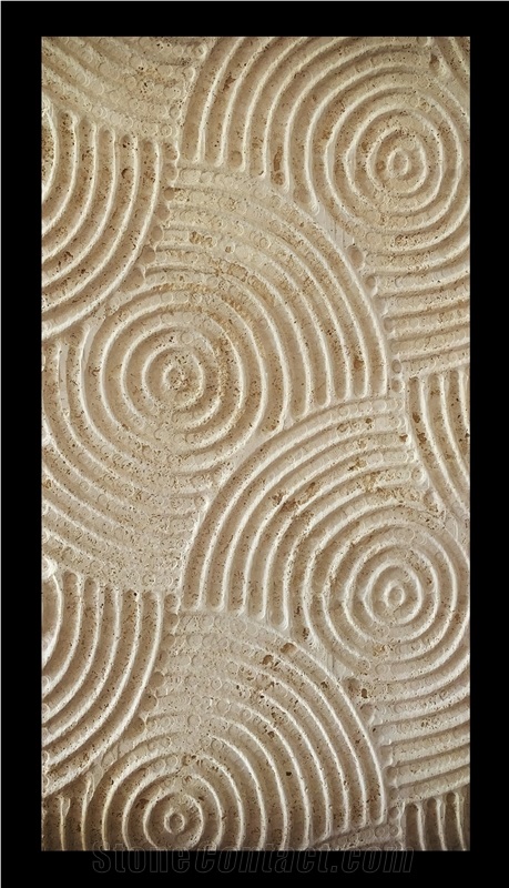 Ivory Travertine Decorative 3d Wall Panels