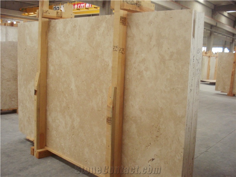Ivory Travertine Slabs - Saw Cut Unfilled