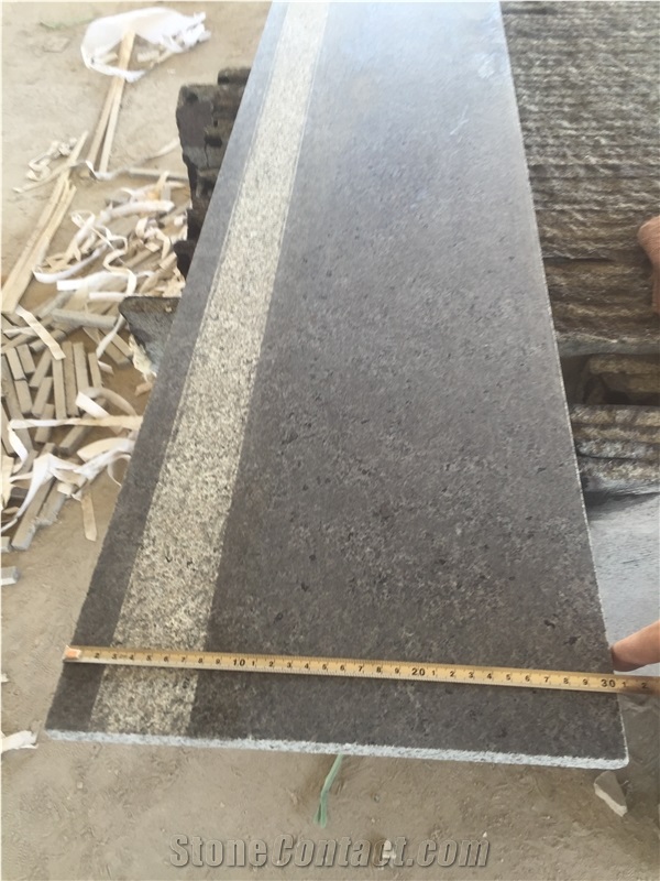 Flamed Band G684 Granite Stair Treads