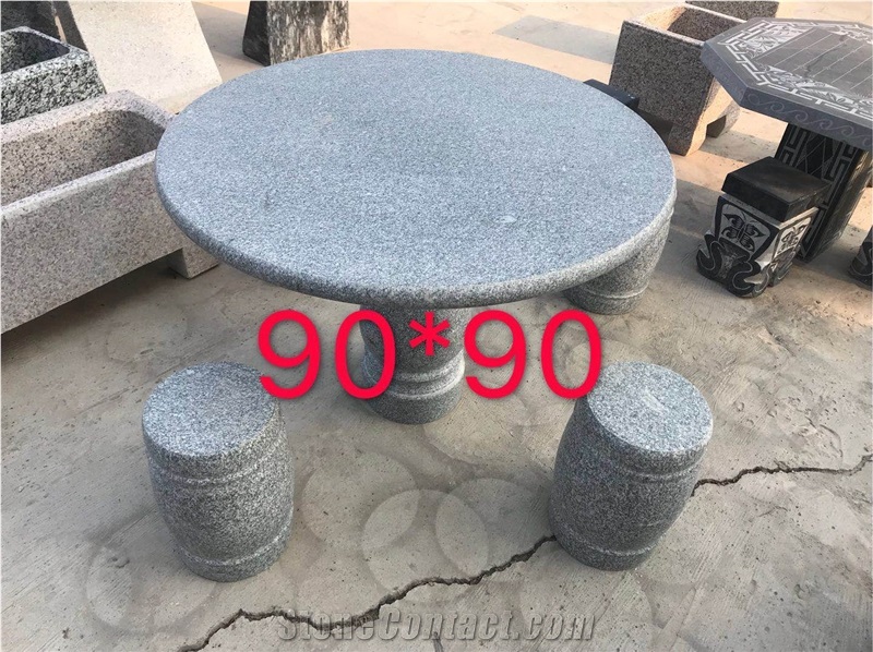 Grey Granite Benches and Table,Garden Chair