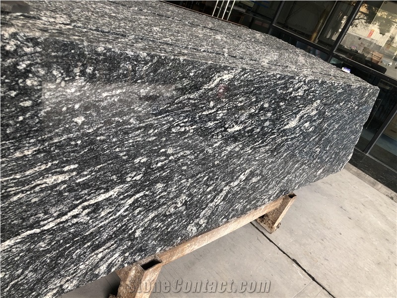 India New River Black Granite Slab Wall Floor Tile