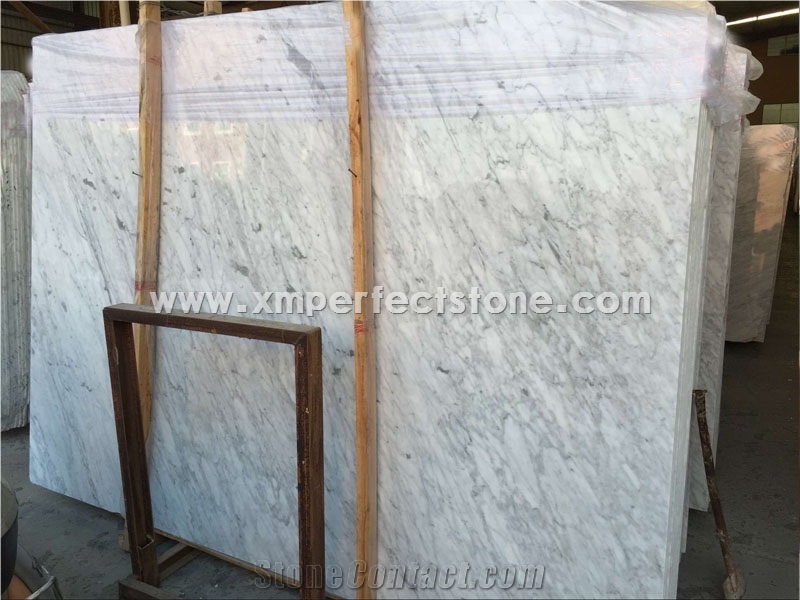 White Marble Slab, Bianco Carrara White Marble