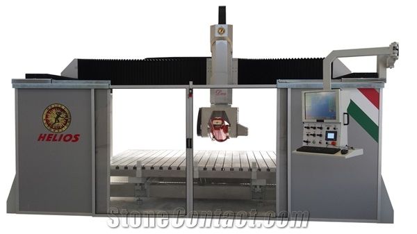 Helios Dea revolutionary bridge saw and machining center with 5 interpolated axis