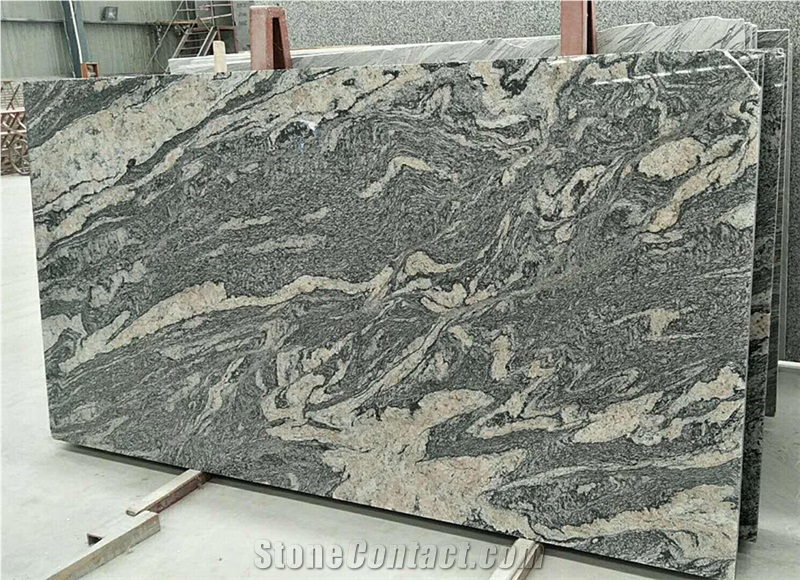 China Juparana Granite Tiles Slab Wall