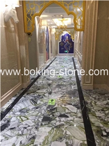 White Beauty Green Ice Jade Connect Marble Slabs