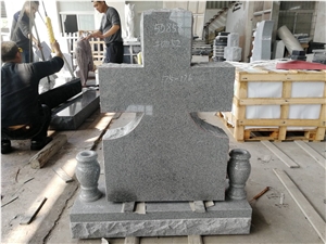 G633 Light Gray Cross Design Custimize Headstone