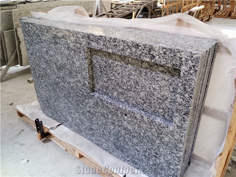 Surf/Wave White China Granite Kitchen Countertops