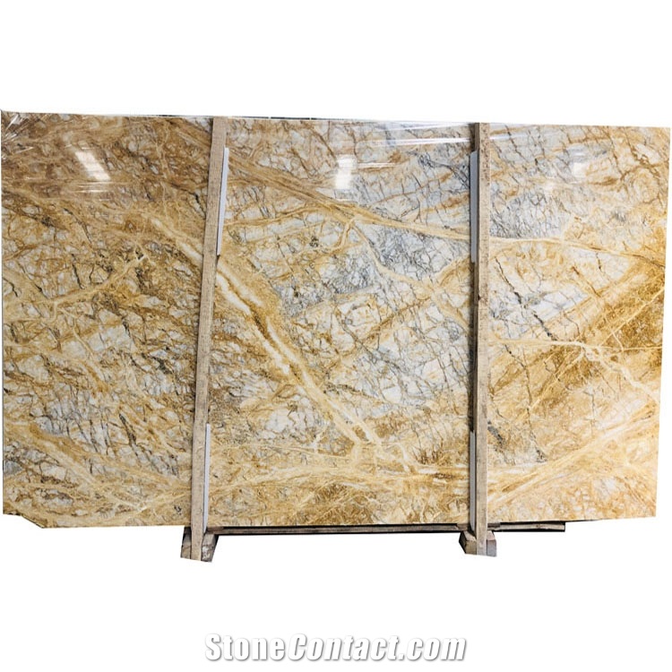 Amber Stone Natural Slabs Floor Gold Marble