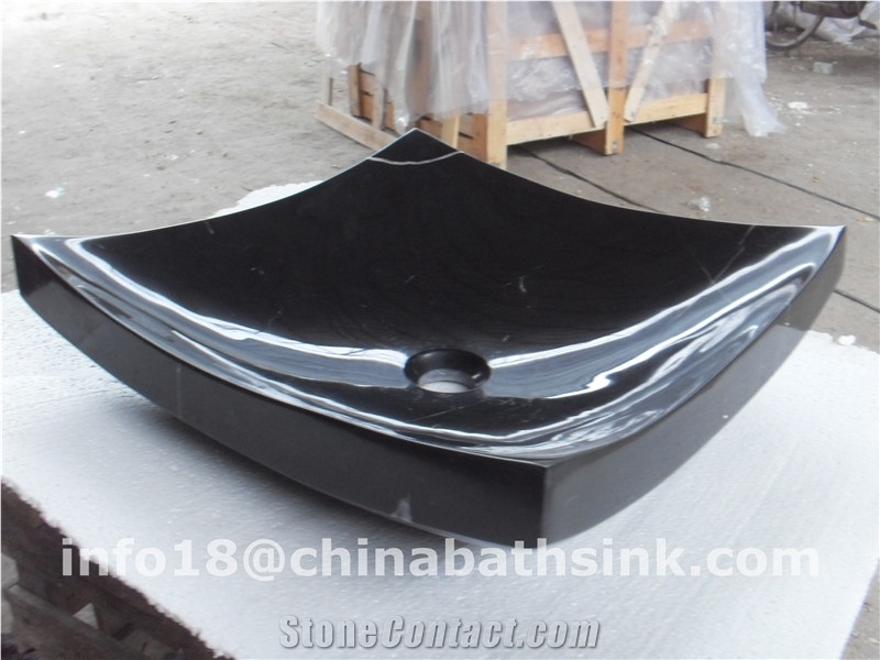 China Black Marble Washbasins,Black Marble Sinks