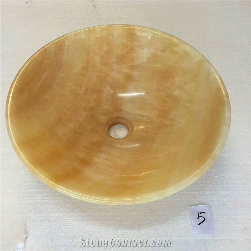 Yellow Onyx Basin,Honey Onyx Wash Bowl,Stone Sinks