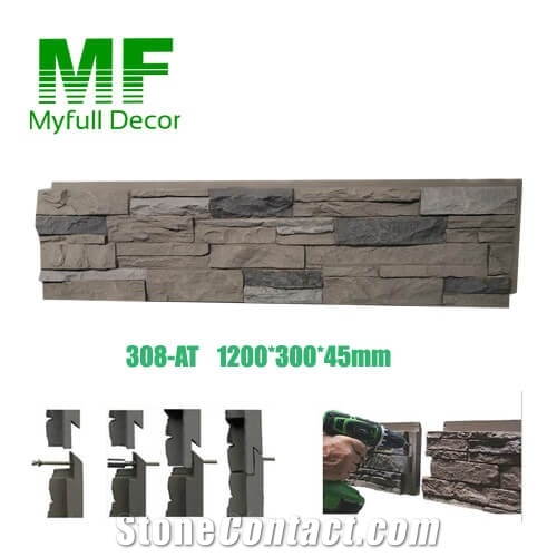 Faux Ledge Stone Panels 308-Va Volcano Ash
