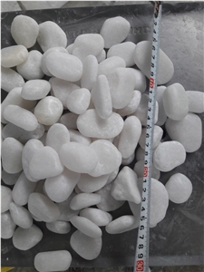 Vietnam White Marble Pebbles Tumbled
