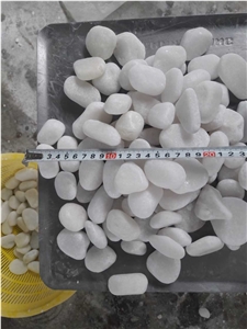 Vietnam White Marble Pebbles Tumbled