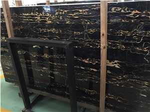 Italy Portoro Marble Black and Gold Marble