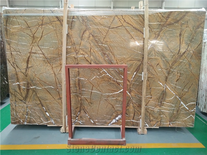 Rain Forest Brown Marble Slabs for Wall Floor